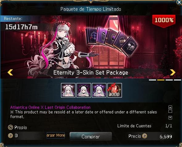 Eternity 3-Skin Set Package — $67
