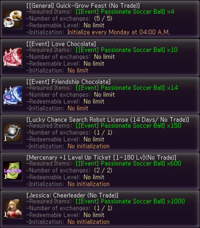 NPC Soccer Referee — Mercenarios y Consumibles (2/4)