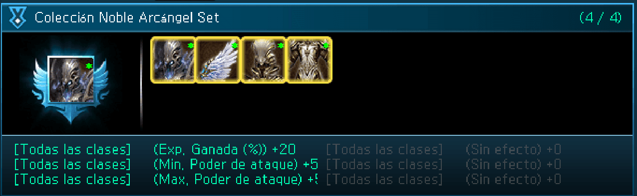 Colección Noble Arcángel Set — +20% Exp Ganada