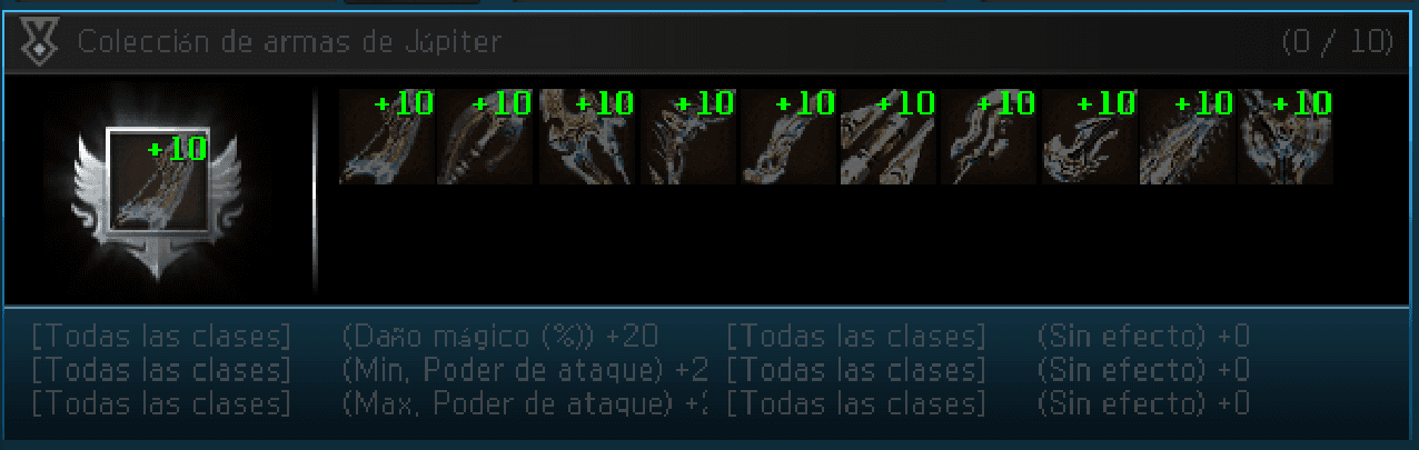 Colección de armas de Júpiter +10