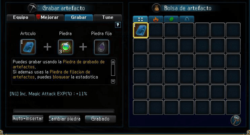 Grabado con Piedra de Grabado de Artefactos (verde)