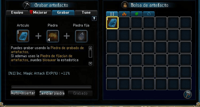 Grabado con Atlas y Piedras Azules
