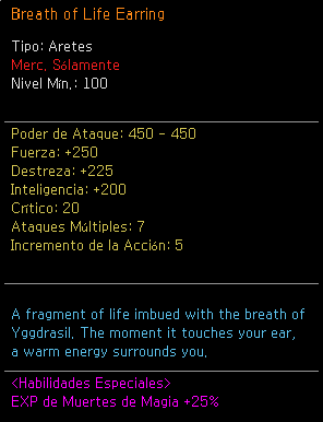 Breath of Life Earring +0