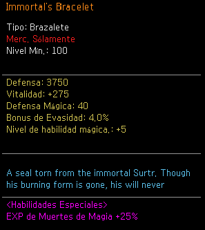 Immortal's Bracelet +0