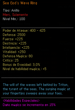 Sea God's Wave Ring +0