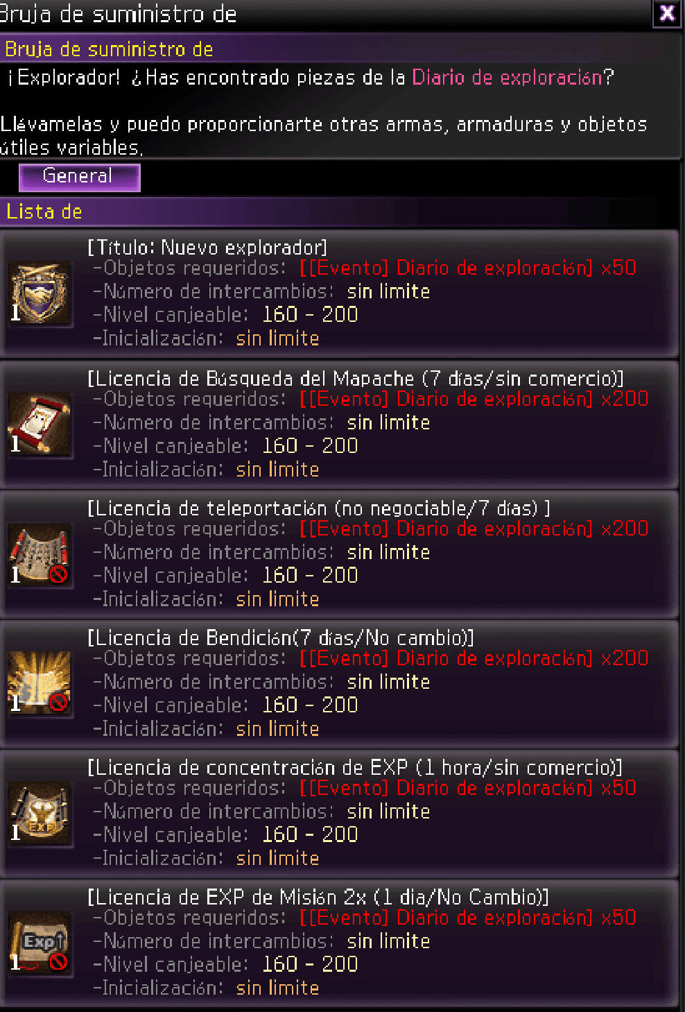 Catálogo Bruja de suministro — página 1/6
